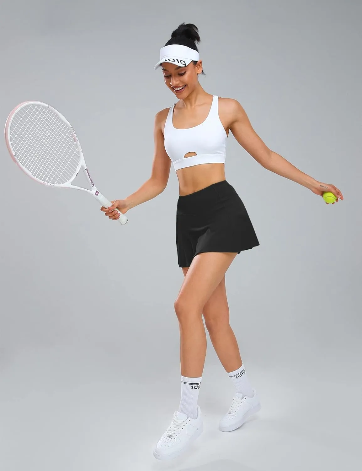1a1a Womens Tennis Golf Skirts with Shorts Pockets High Waisted Sports Athletic Skorts Skirt