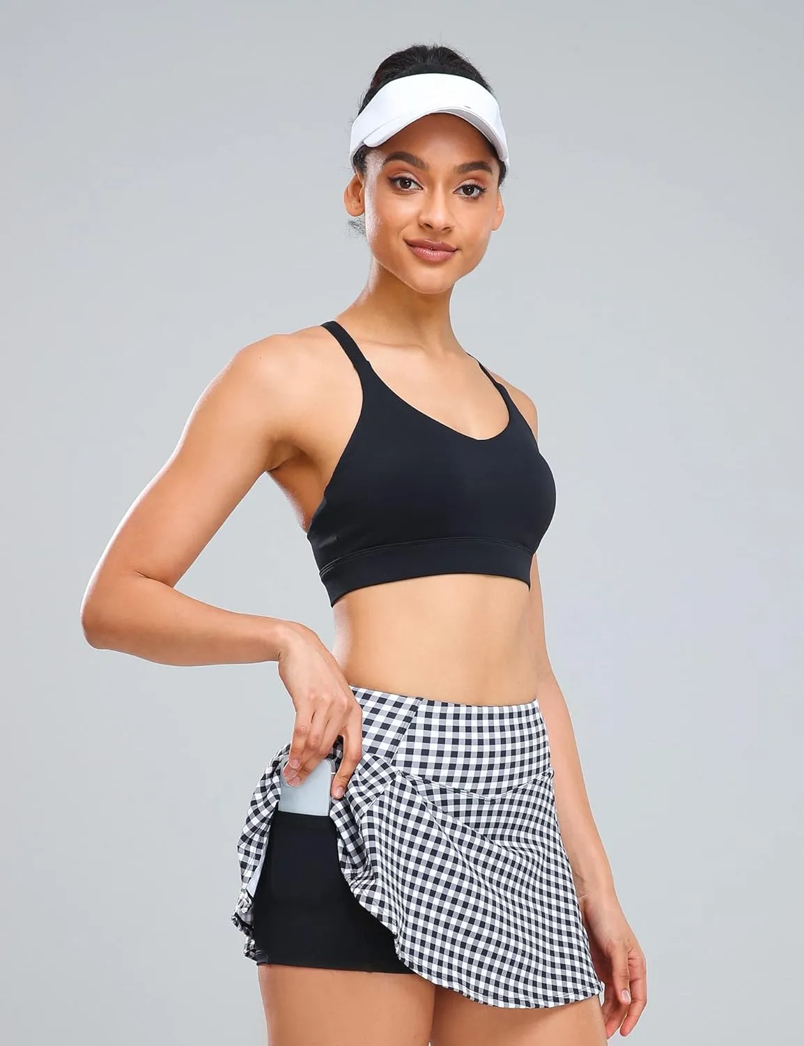 1a1a Womens Tennis Golf Skirts with Shorts Pockets High Waisted Sports Athletic Skorts Skirt
