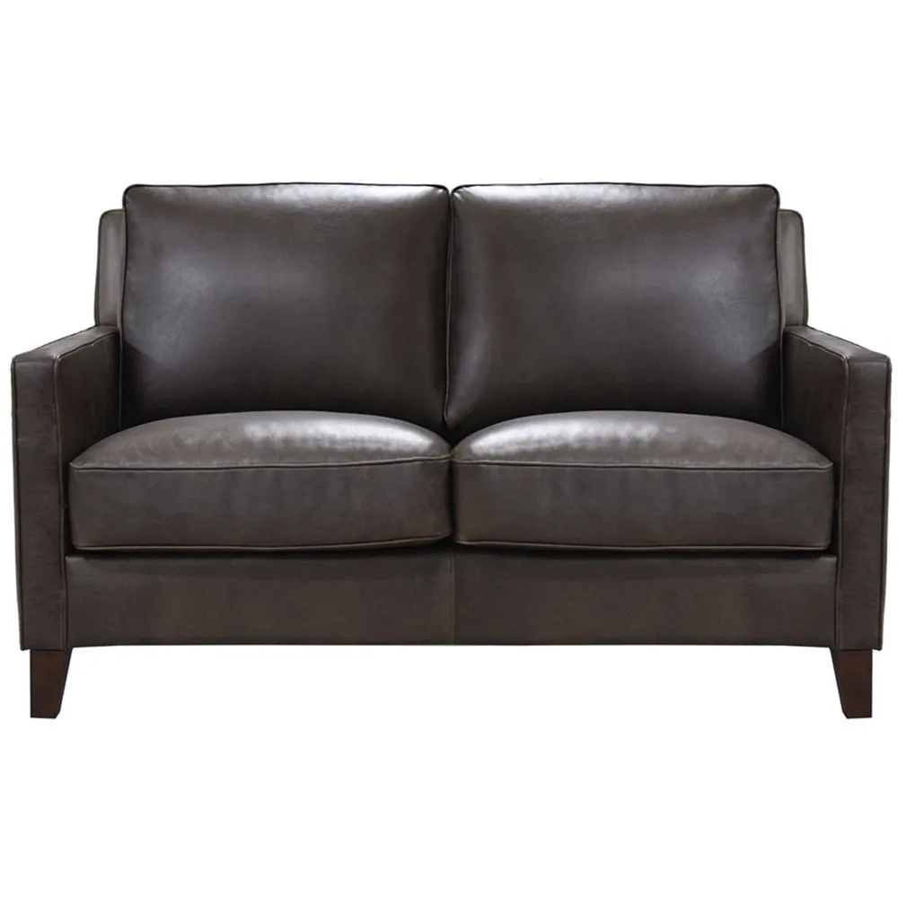 Ashby - Waxy Pull Up Leather Loveseat - Dark Granite by Couch.com