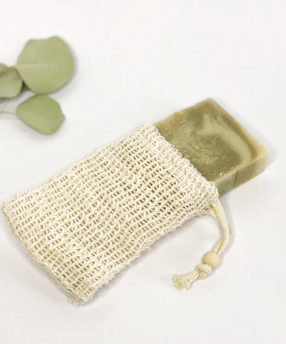 Biodegradable Natural Sisal Soap Pouch