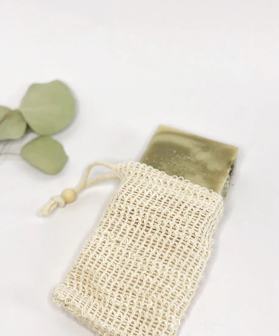 Biodegradable Natural Sisal Soap Pouch