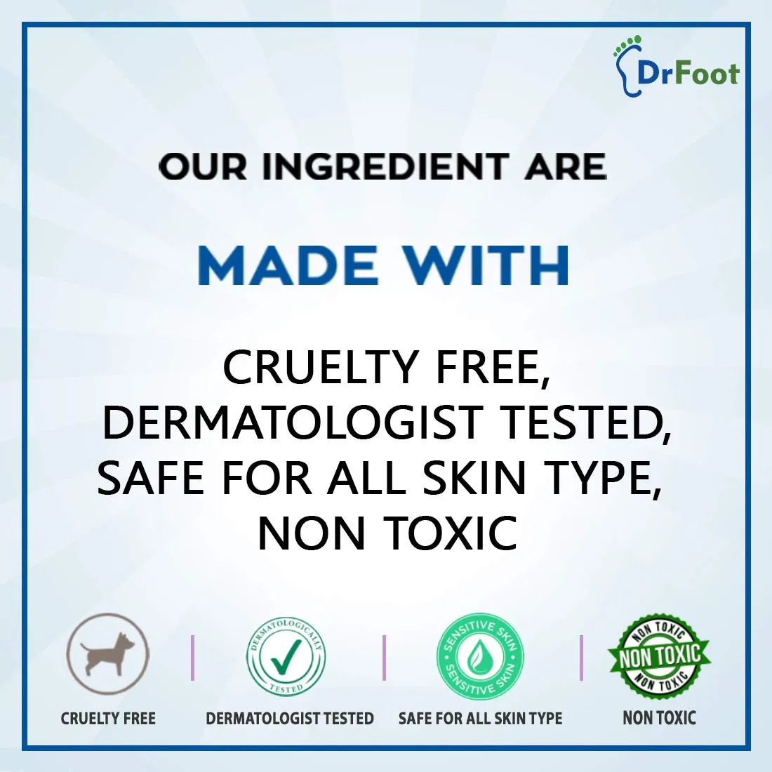 Dr Foot Odor Fighting Foot Powder Eliminates Foot Odor Instantly, Keeps Feet Shoes Fresh & Dry – 100gm