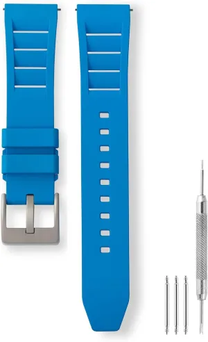 Fluororubber Watch Strap 20mm 22mm - Fluoroelastomer Watch Band Soft Breathable Durable Universal Replacement Band Strap for Men Women