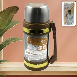Stainless Steel Insulation Thermos, Vacuum Insulated Water Bottle For Travel, Outdoor Fitness Portable Travel Pot, Camping Coffee, Portable Car, Travel Keep Hot & Cold Large Capacity (1500 ML)