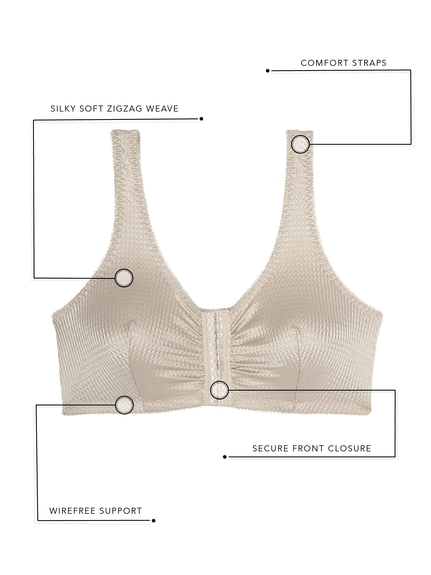 The Marlene - Silky Front-Closure Comfort Bra